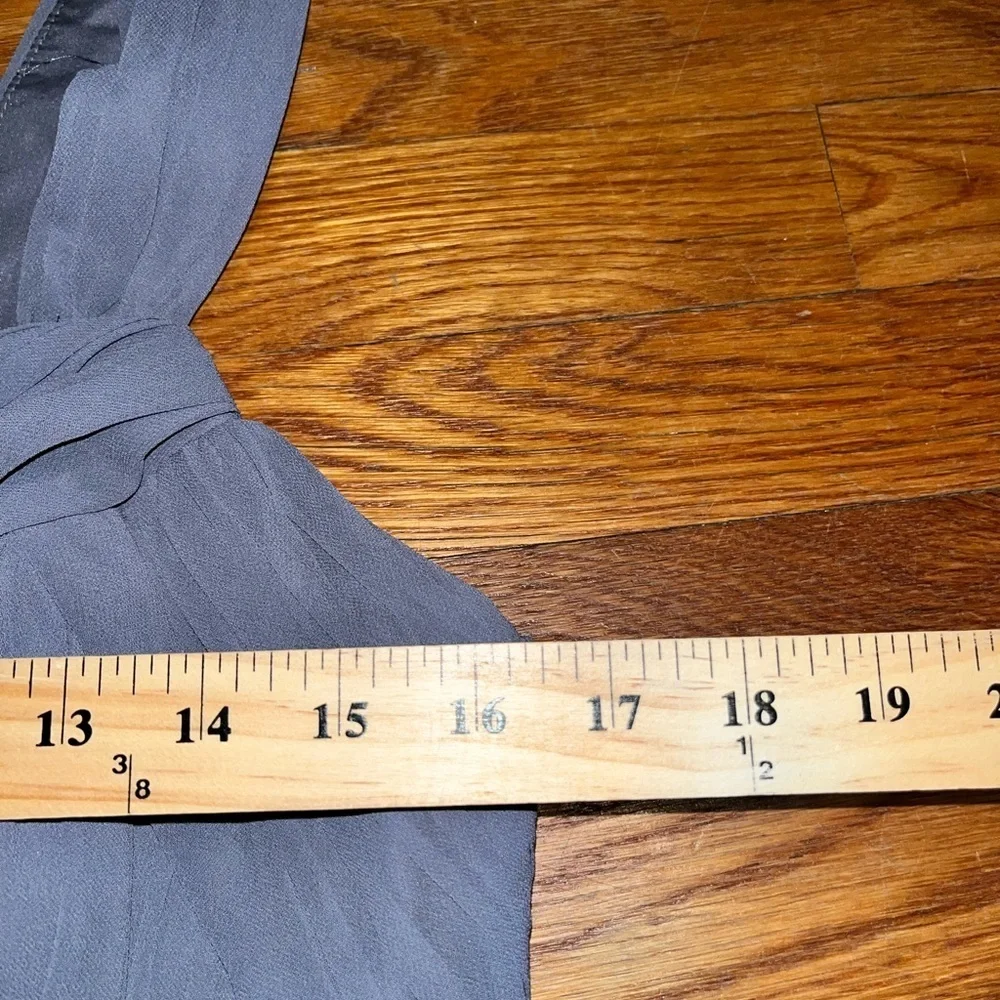 NWT Bill Levkoff cocktail dress size 10 gray one shoulder draped chiffon prom